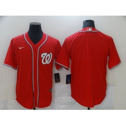 Men Nike Washington Nationals Red  Blank Coolbase Jersey