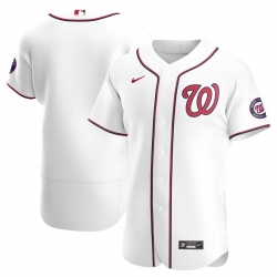 Men Washington Nationals Men Nike White Home 2020 Flex Base Team MLB Jersey