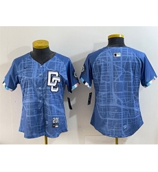 Women Washington Nationals Blank Blue 2025 City Connect Limited Stitched Baseball Jersey Women Washington Nationals Blank Blue 2025 City Connect Limited Stitched Baseball Jersey