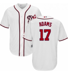 Youth Majestic Washington Nationals 17 Matt Adams Replica White Home Cool Base MLB Jersey 