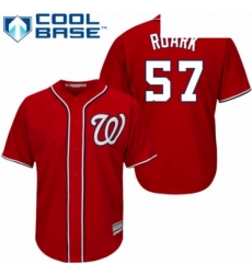 Youth Majestic Washington Nationals 57 Tanner Roark Replica Red Alternate 1 Cool Base MLB Jersey 