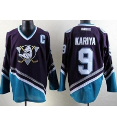 Anaheim Ducks #9 Paul Kariya Purple Turquoise CCM Throwback Stitched NHL Jersey