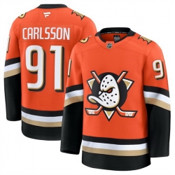 Men Anaheim Ducks  91 Leo Carlsson Orange 2026 Home Stitched Hockey Jersey