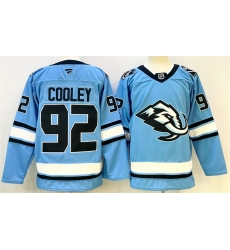 Men Utah Mammoth 92 Logan Cooley Blue Stitched Jersey