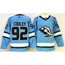 Men Utah Mammoth 92 Logan Cooley Blue Stitched Jersey
