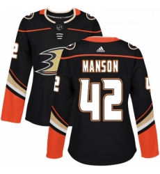 Womens Adidas Anaheim Ducks 42 Josh Manson Authentic Black Home NHL Jersey 