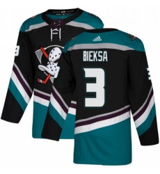 Youth Adidas Anaheim Ducks 3 Kevin Bieksa Authentic Black Teal Third NHL Jersey 