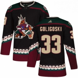 Youth Adidas Arizona Coyotes 33 Alex Goligoski Premier Black Alternate NHL Jersey 