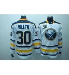 Buffalo Sabres 30 Ryan Miller Stitched white Jersey