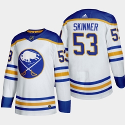 Buffalo Sabres 53 Jeff Skinner Men Adidas 2020 21 Away Authentic Player Stitched NHL Jersey White