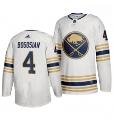 Sabres 4 Zach Bogosian White 50th Anniversary Adidas Jersey