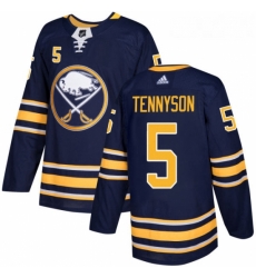 Youth Adidas Buffalo Sabres 5 Matt Tennyson Premier Navy Blue Home NHL Jersey 