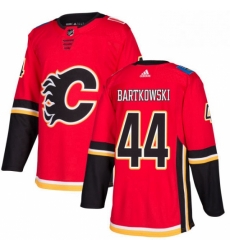 Mens Adidas Calgary Flames 44 Matt Bartkowski Authentic Red Home NHL Jersey 