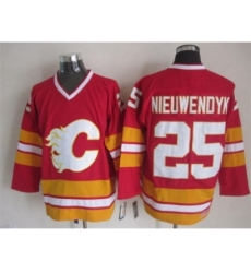 NHL Calgary Flames 25 Joe Nieuwendyk red CCM Throwback Jerseys