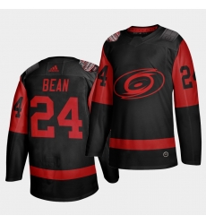 Carolina Hurricanes 24 Jake Bean Black Men 2021 Stadium Series Outdoor Game Jersey