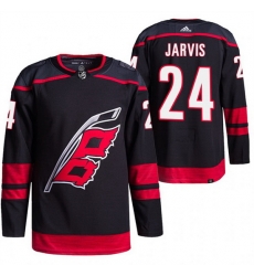 Men Carolina Hurricanes 24 Seth Jarvis Black Stitched Jersey