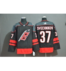 Men Carolina Hurricanes 37 Andrei Svechnikov Black Adidas Jersey