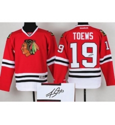 Chicago Blackhawks 19 Jonathan Toews Red Signed Jerseys