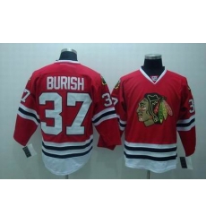 Chicago Blackhawks #37 Adam Burish Jerseys red