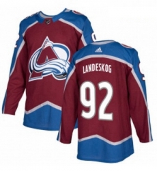 Youth Adidas Colorado Avalanche 92 Gabriel Landeskog Authentic Burgundy Red Home NHL Jersey 