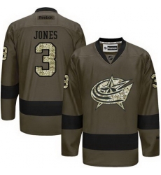 Blue Jackets #3 Seth Jones Green Salute to Service Stitched NHL Jersey