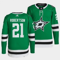 Men Dallas Stars 21 Jason Robertson Green Stitched jersey