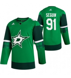 Men Dallas Stars 91 Tyler Seguin Green 2020 Adidas Jersey