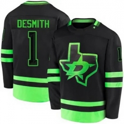 Men Dallas Stars Casey DeSmith #1 Hockey Stitched NHL Jersey Black