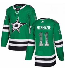 Mens Adidas Dallas Stars 11 Curtis McKenzie Authentic Green Drift Fashion NHL Jersey 