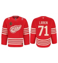 Men Detroit Red Wings 71 Dylan Larkin Red 2025 Centennial Premium With 100 and P Patch And C Patch Stitched Hockey Jersey Men Detroit Red Wings 71 Dylan Larkin Red 2025 Centennial Premium With 100 and P Patch And C Patch Stitched Hockey Jersey