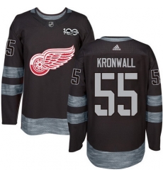 Red Wings #55 Niklas Kronwall Black 1917 2017 100th Anniversary Stitched NHL Jersey