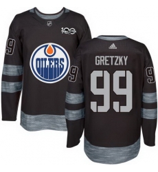 Oilers #99 Wayne Gretzky Black 1917 2017 100th Anniversary Stitched NHL Jersey