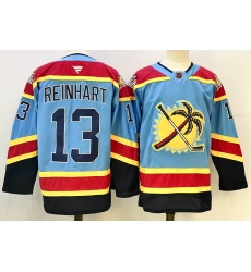 Men Florida Panthers 13 Sam Reinhart Blue 2025 Stitched Hockey Jersey