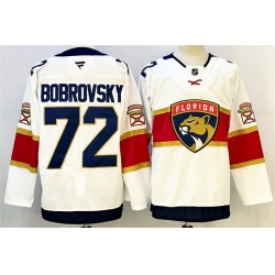 Men Florida Panthers 72 Sergei Bobrovsky White 2024 25 Home Stitched Hockey Jersey