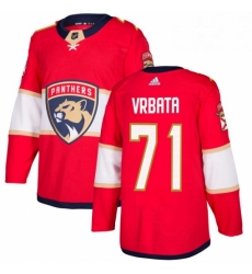 Mens Adidas Florida Panthers 71 Radim Vrbata Premier Red Home NHL Jersey 