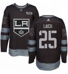 Mens Adidas Los Angeles Kings 25 Brooks Laich Premier Black 1917 2017 100th Anniversary NHL Jersey 