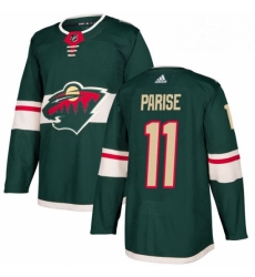 Mens Adidas Minnesota Wild 11 Zach Parise Premier Green Home NHL Jersey 