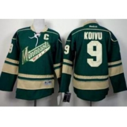 Youth Minnesota Wild 9 Mikko Koivu Green NHL Jerseys