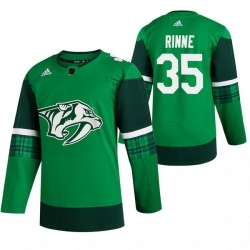 Men Nashville Predators 35 Pekka Rinne Green 2020 Adidas Jersey