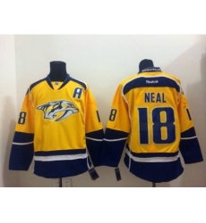 NHL nashville predators #18 neal blue-yellow Jerseys