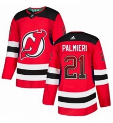 Mens Adidas New Jersey Devils 21 Kyle Palmieri Authentic Red Drift Fashion NHL Jersey 