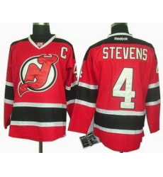 New Jersey Devils #4 Scott Stevens Red Jerseys C Patch