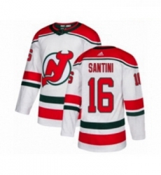 Youth Adidas New Jersey Devils 16 Steve Santini Authentic White Alternate NHL Jersey 