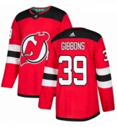 Youth Adidas New Jersey Devils 39 Brian Gibbons Authentic Red Home NHL Jersey 