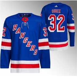 Men New York Rangers 32 Jonathan Quick Royal Stitched Jersey