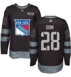 Rangers #28 Tie Domi Black 1917 2017 100th Anniversary Stitched NHL Jersey