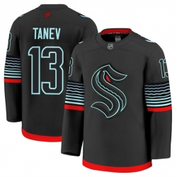 Men Seattle Kraken 13 Brandon Tanev Black Alternate Stitched Hockey Jersey
