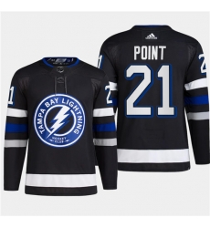 Men's Tampa Bay Lightning #21 Brayden Point Black 2024 Stadium Series Stitched Jersey