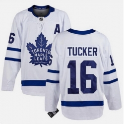 Men Toronto Maple Leafs 16 Darcy Tucker White With A Patch Stitched Hockey Jersey