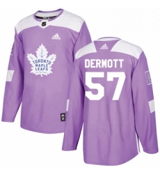 Youth Adidas Toronto Maple Leafs 57 Travis Dermott Authentic Purple Fights Cancer Practice NHL Jersey 